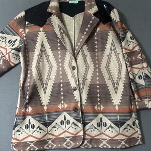 Sunshine & Rodeo Women’s Western Blazer W Black Sequence On Shoulders Sz 2XL